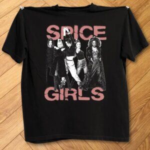 Black Spice Girls Girl Power Graphic Tee 90s Pop Aesthetic